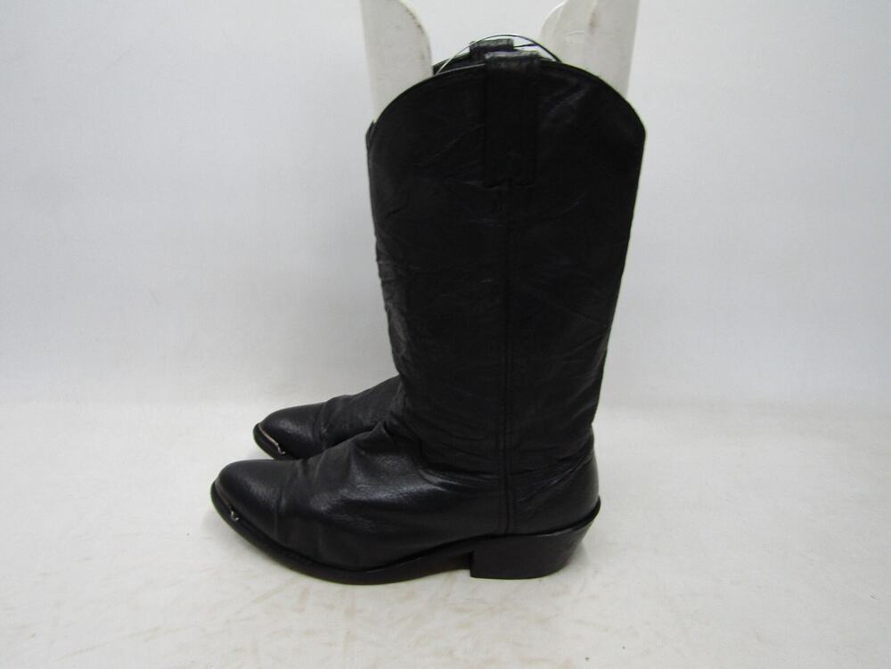 Unbranded Mens Size 8 D Black Leather Western Cowboy Boots